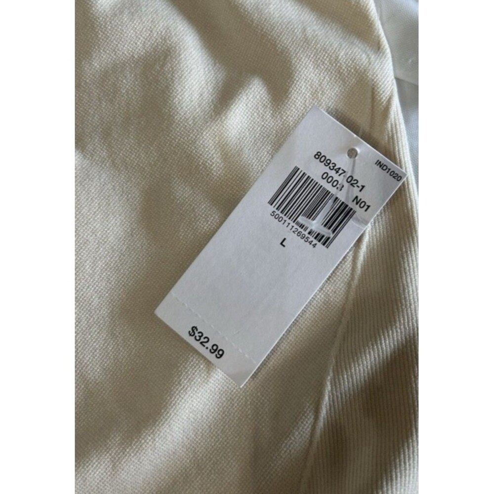 Old Navy Womens Seamless Crop Ivory Performance Go Dry Activewear Top L - Picture 13 of 13